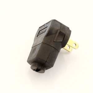 Leviton Polarized Plug NEMA 1-15P Black Vinyl Residential-0