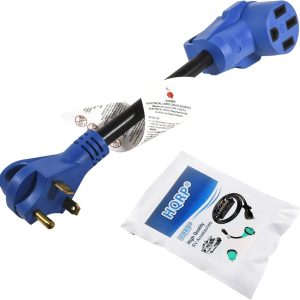 HQRP RV Power Cord 30A to 50A Adapter Copper Wiring Grip-0