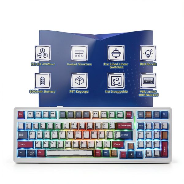 AULA F99 Wireless Mechanical Gaming Keyboard RGB Hot-2