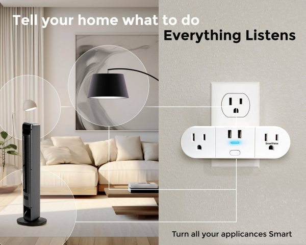 Emerson SmartVoice Wall Plug Offline Voice Control USB-5