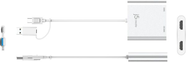 USB C Dual HDMI Adapter 4K Multi Monitor for Mac Windows-2