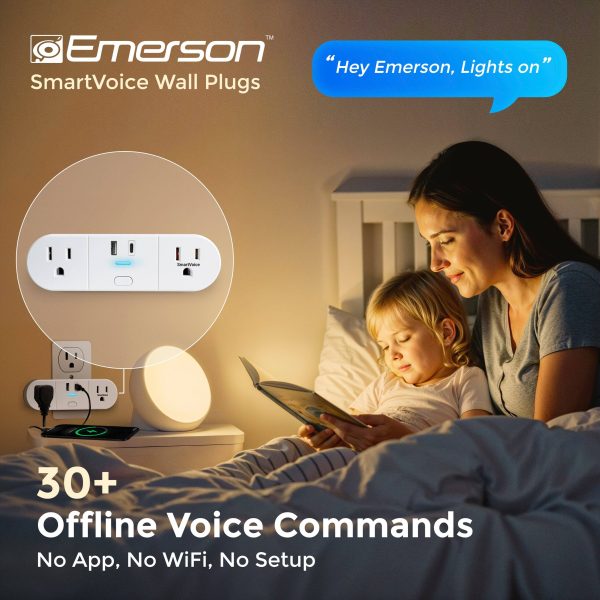 Emerson SmartVoice Wall Plug Offline Voice Control USB-1