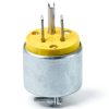 Leviton 515PA Armored Grounding Plug Yellow 15A 125V-0