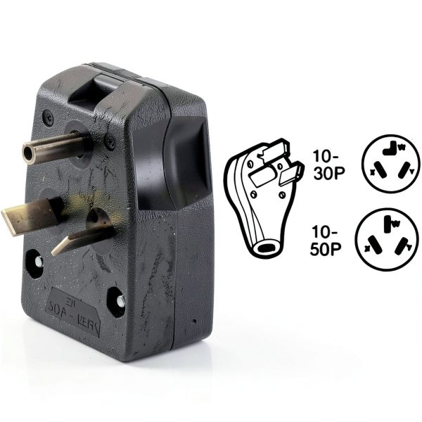 Leviton Dual Power Angle Plug EPTR Rubber 30A 50A-1