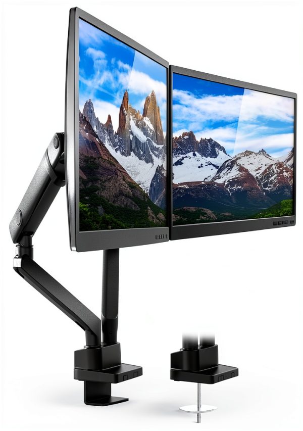 Pavo Dual Monitor Mount Ergonomic Desk Stand for Work-0