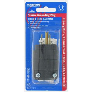 Leviton Rubber Plug Commercial Grade EPTR Brass Blades-0