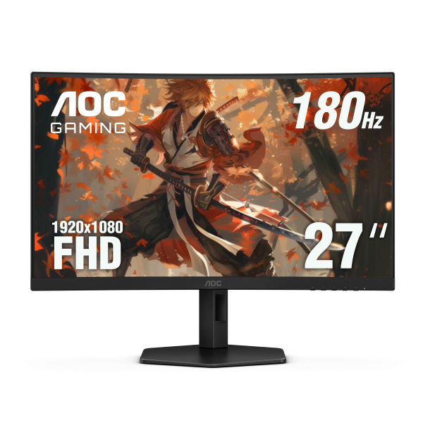 AOC 27 Curved Gaming Monitor 180Hz 0.5ms FHD-0