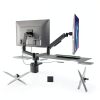 Pavo Dual Monitor Mount Gas Spring Arms USB Ports-4