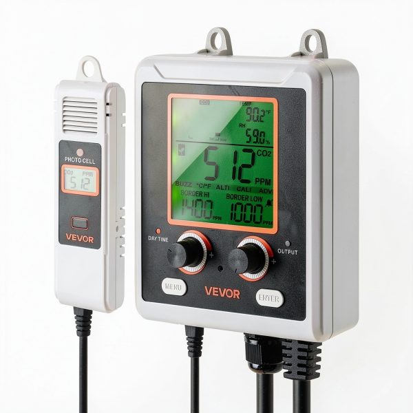 VEVOR CO2 Monitor Dual Infrared Plant Human Mode Controller-8