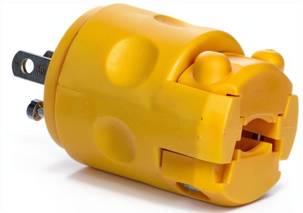 Leviton 15A 125V Non Polarized Plug NEMA 1 15P Yellow PVC-1