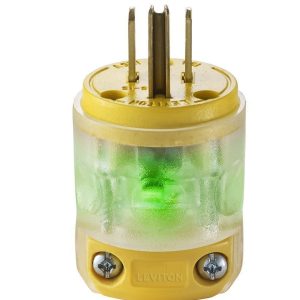 Vinyl Electrical Plug 15A 125V Green Indicator Tool Free-0