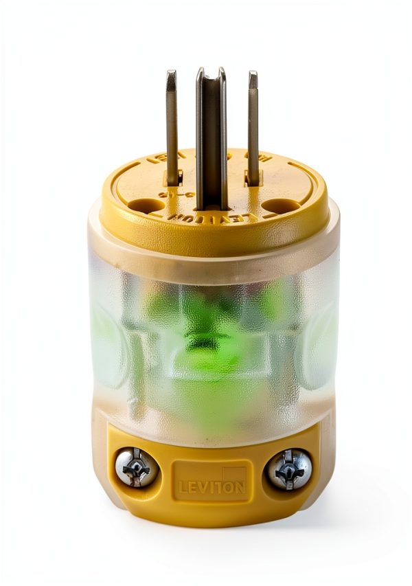 Vinyl Electrical Plug 15A 125V Green Indicator Tool Free-0