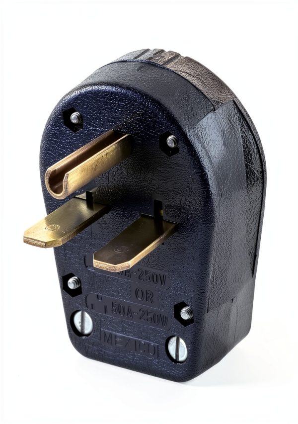 Leviton Commercial Angle Plug NEMA 6-30P 6-50P Brass Blades-0